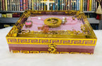 Pink Acrylic Box Quran Pak with Rehal, Tasbeeh, and Counter