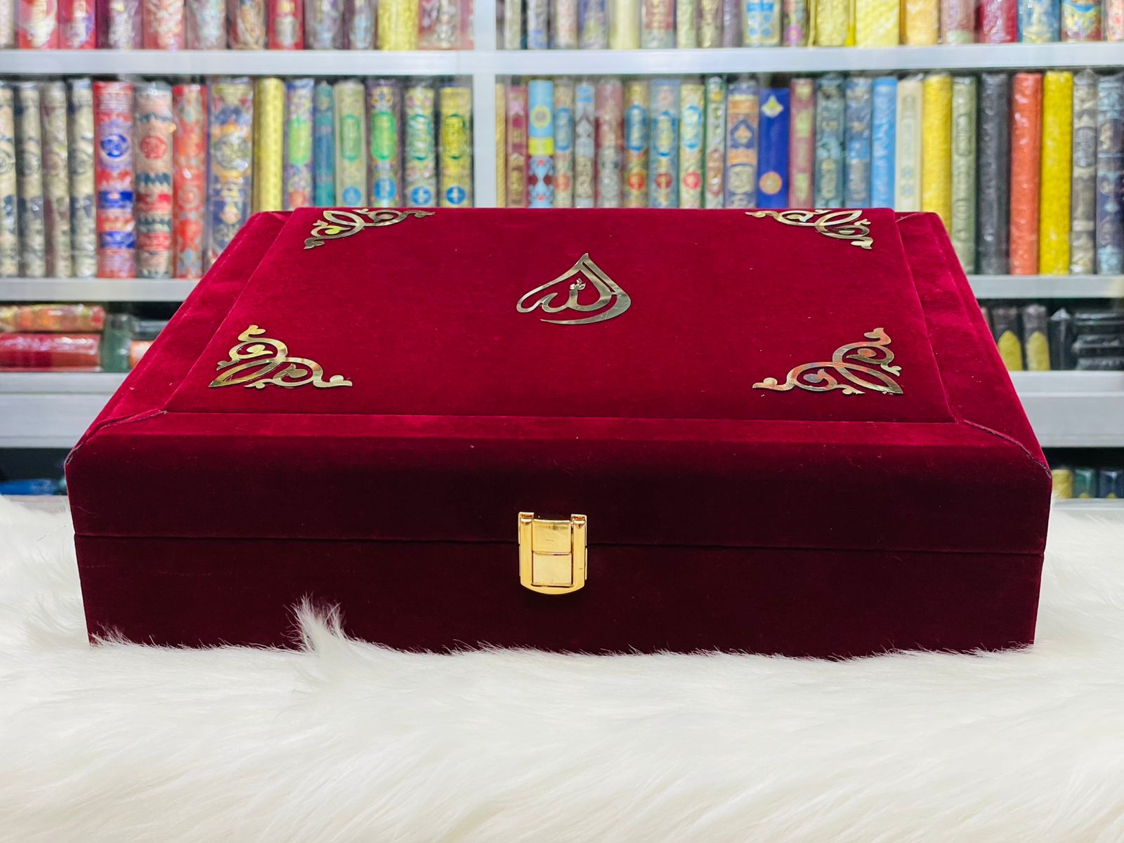 Maroon Bridal Quran Pak Set With a Pleasant Fragrance - Premium Edition