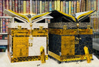 Golden and texture Black Khana Kaaba Fancy Quran Set