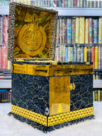 Golden and texture Black Khana Kaaba Fancy Quran Set